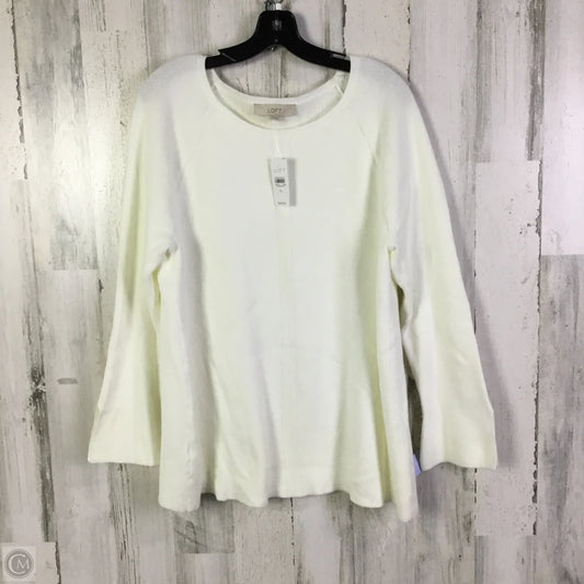 Sweater By Loft In Ivory, Size: Xl