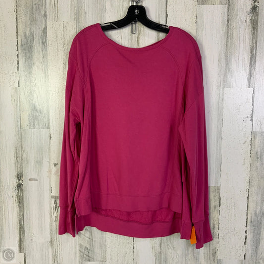Athletic Top Long Sleeve Crewneck By Sweaty Betty In Pink, Size: M