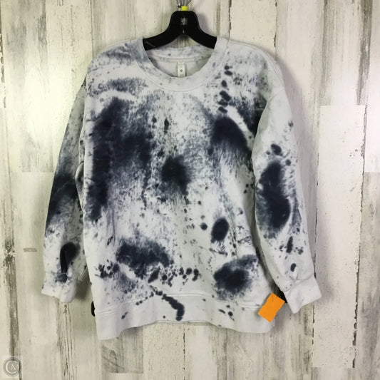 Athletic Sweatshirt Crewneck By Lululemon In Blue & White, Size: 4