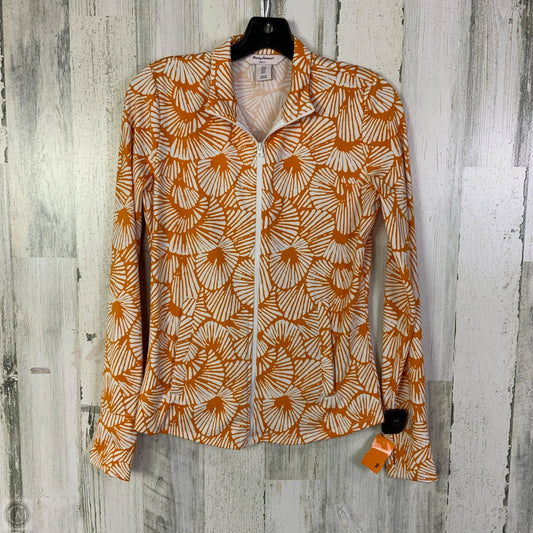 Athletic Jacket By Tommy Bahama In Orange & White, Size: S