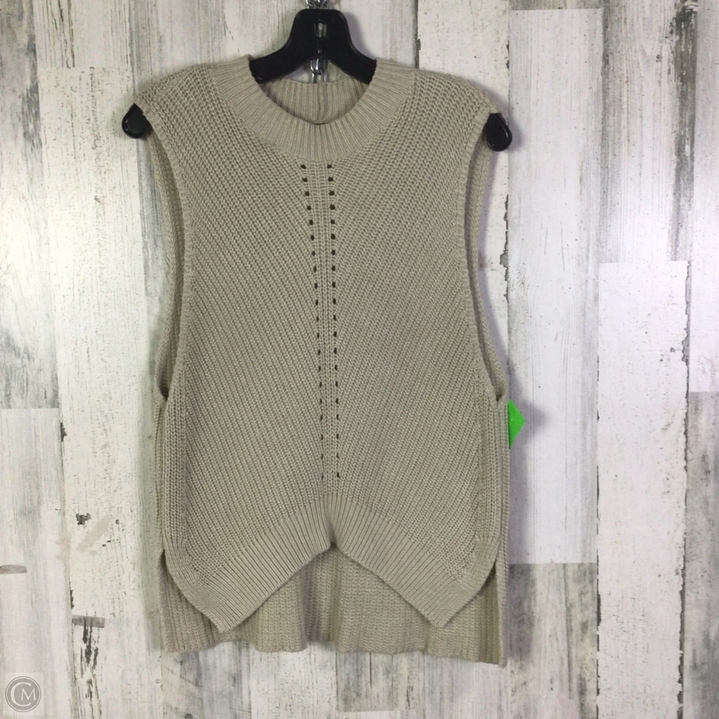 Vest Sweater By Express In Tan, Size: L