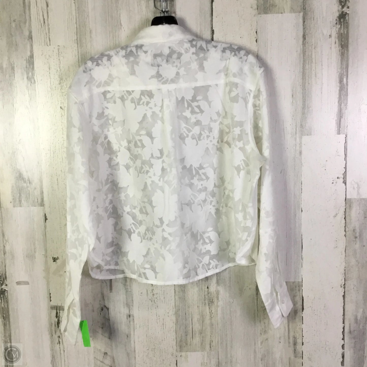 Top Long Sleeve By Gap In White, Size: S