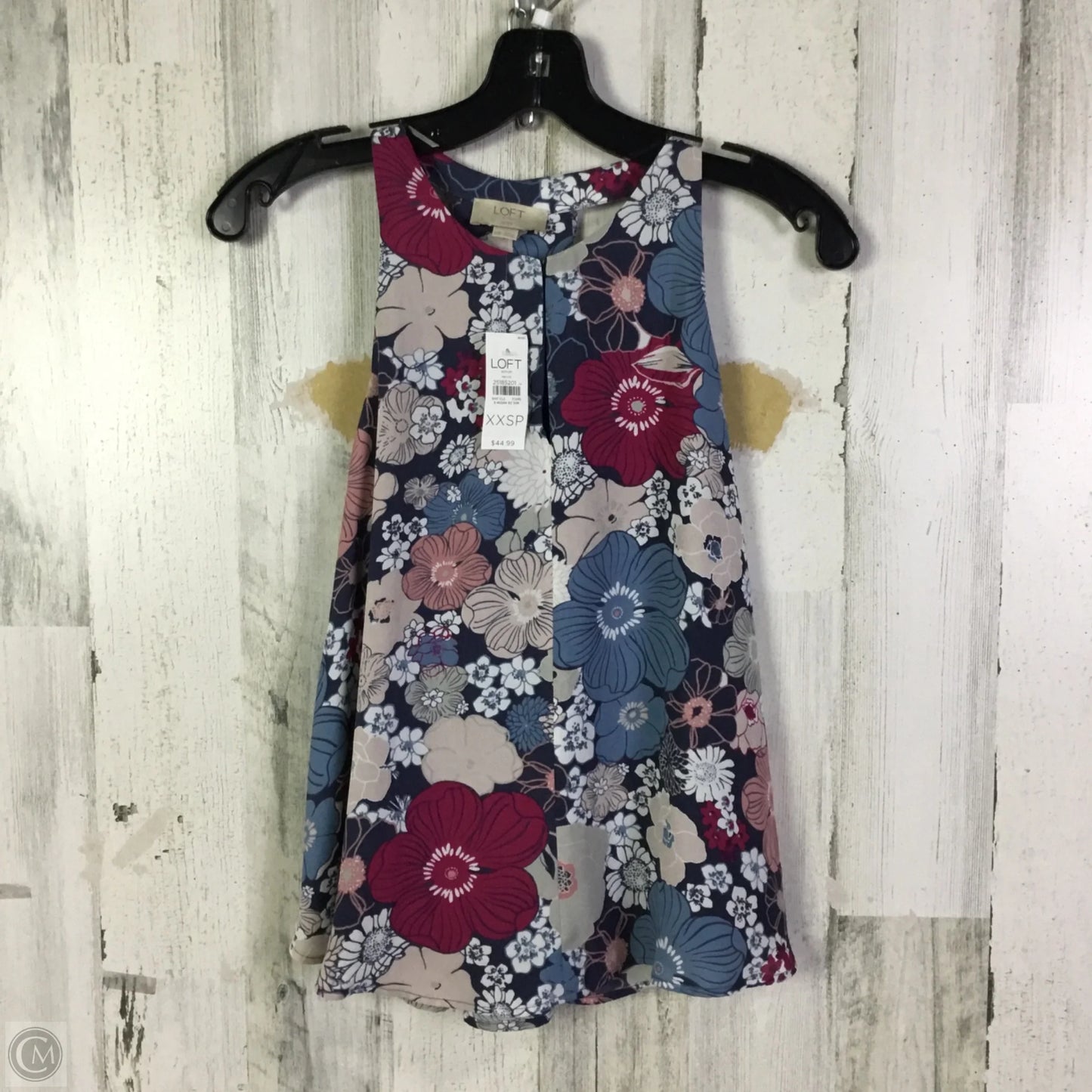 Blouse Sleeveless By Loft In Blue, Size: Xsp