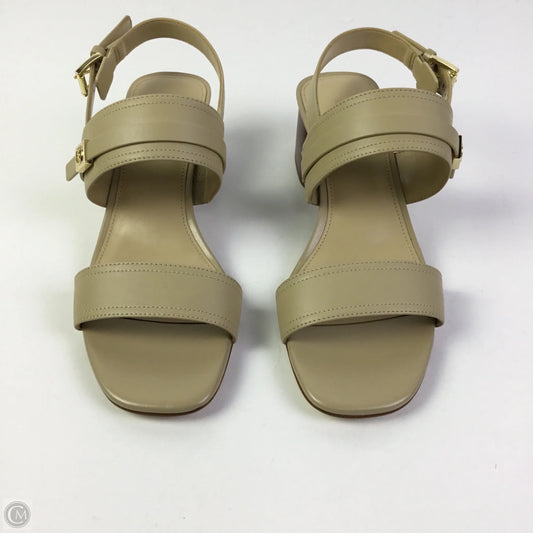 Sandals Heels Block By Michael By Michael Kors In Tan, Size: 6.5