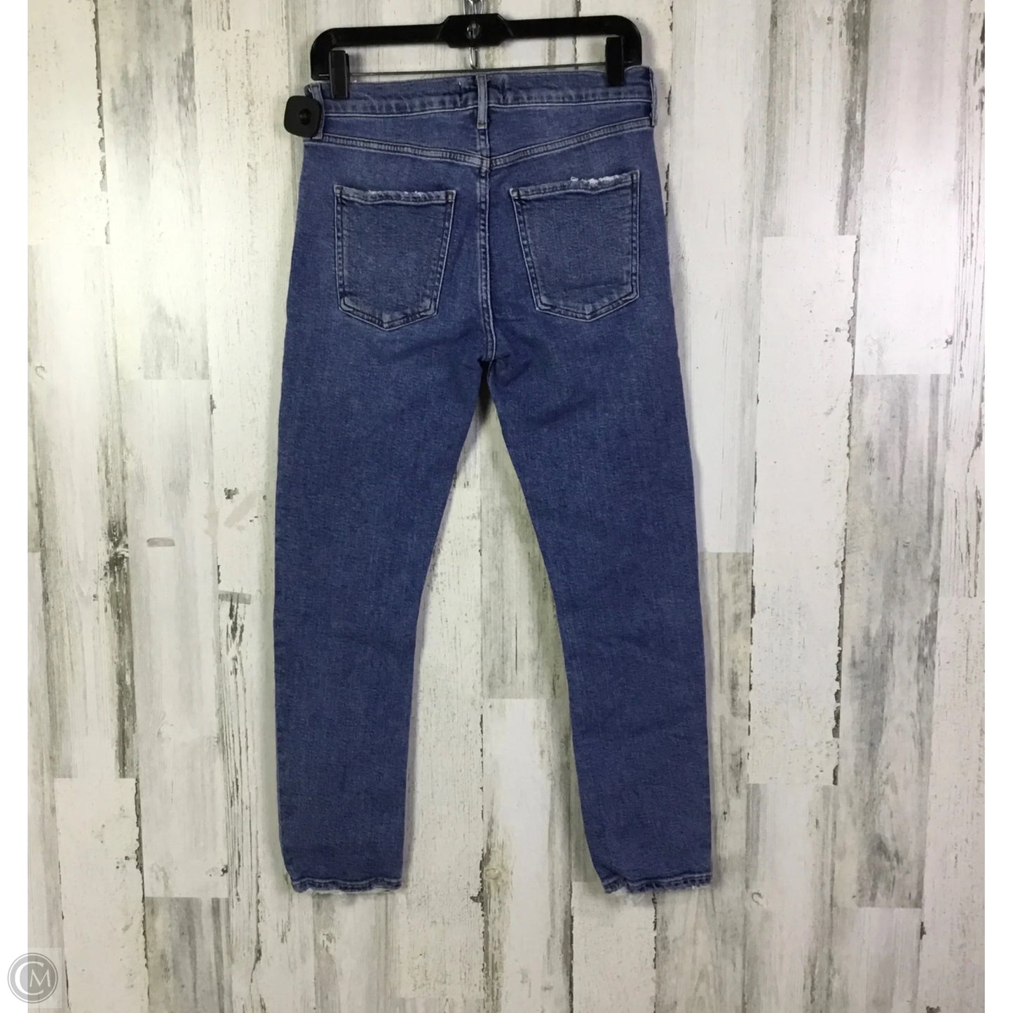 Jeans Straight By Agolde In Blue Denim, Size: 4