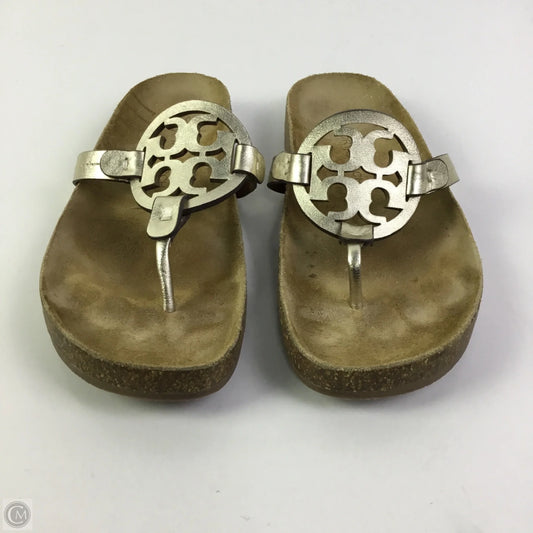Sandals Designer By Tory Burch In Gold, Size: 7.5