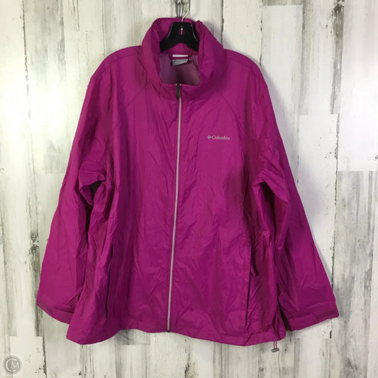 Jacket Windbreaker By Columbia In Pink, Size: 3x