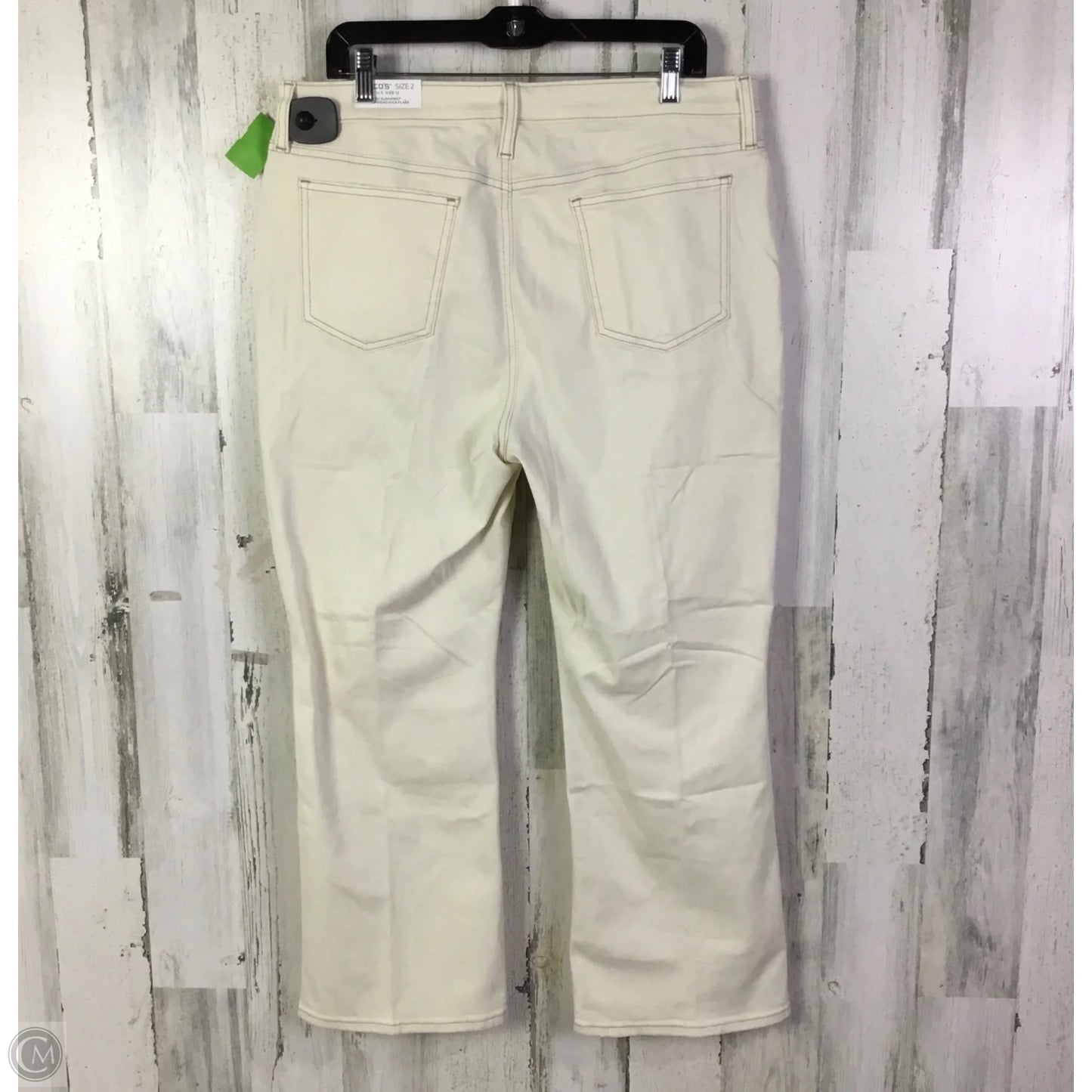 Jeans Flared By Chicos In Cream, Size: 12