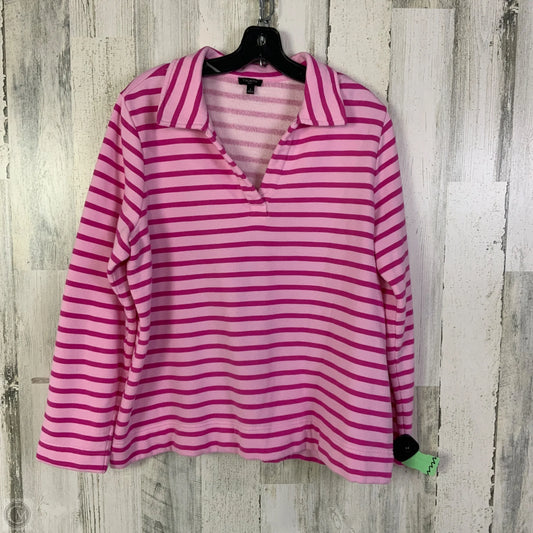 Sweatshirt Collar By Talbots In Pink, Size: Xl
