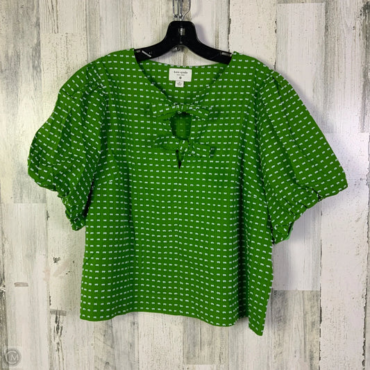Top Short Sleeve By Target-designer In Green & White, Size: Xl