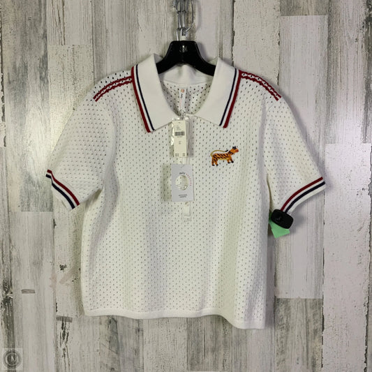 Sweater Short Sleeve By Daily Practice By Anthropologie In Blue & Red & White, Size: Xl