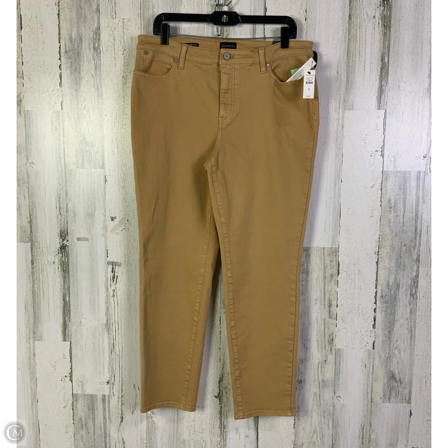 Jeans Straight By Talbots In Tan, Size: 12