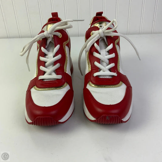 Shoes Designer By Michael Kors In Red & White, Size: 9.5
