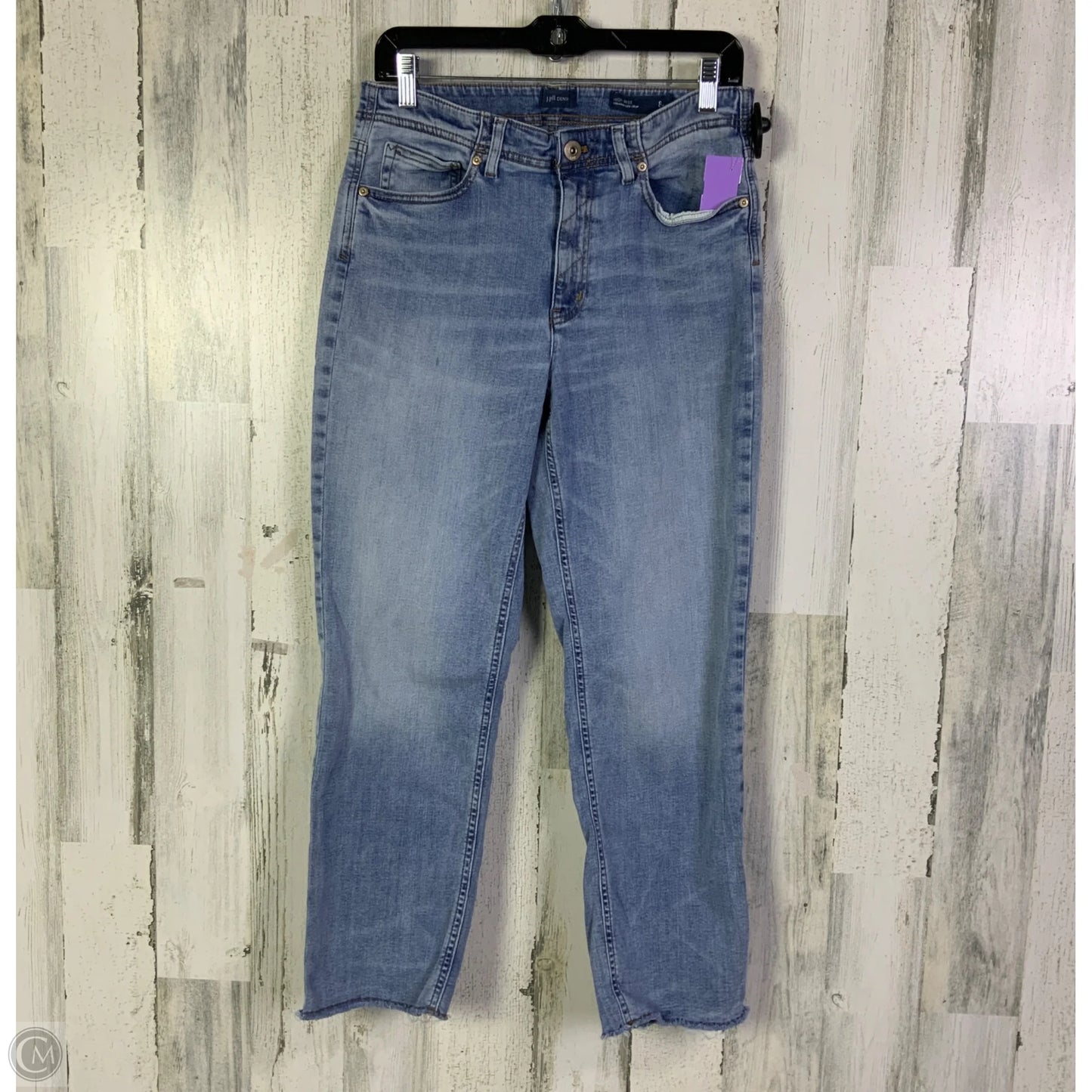 Jeans Straight By J. Jill In Blue Denim, Size: 8l