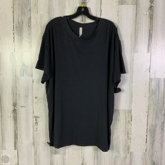 Athletic Top Short Sleeve By Lululemon In Black, Size: 18