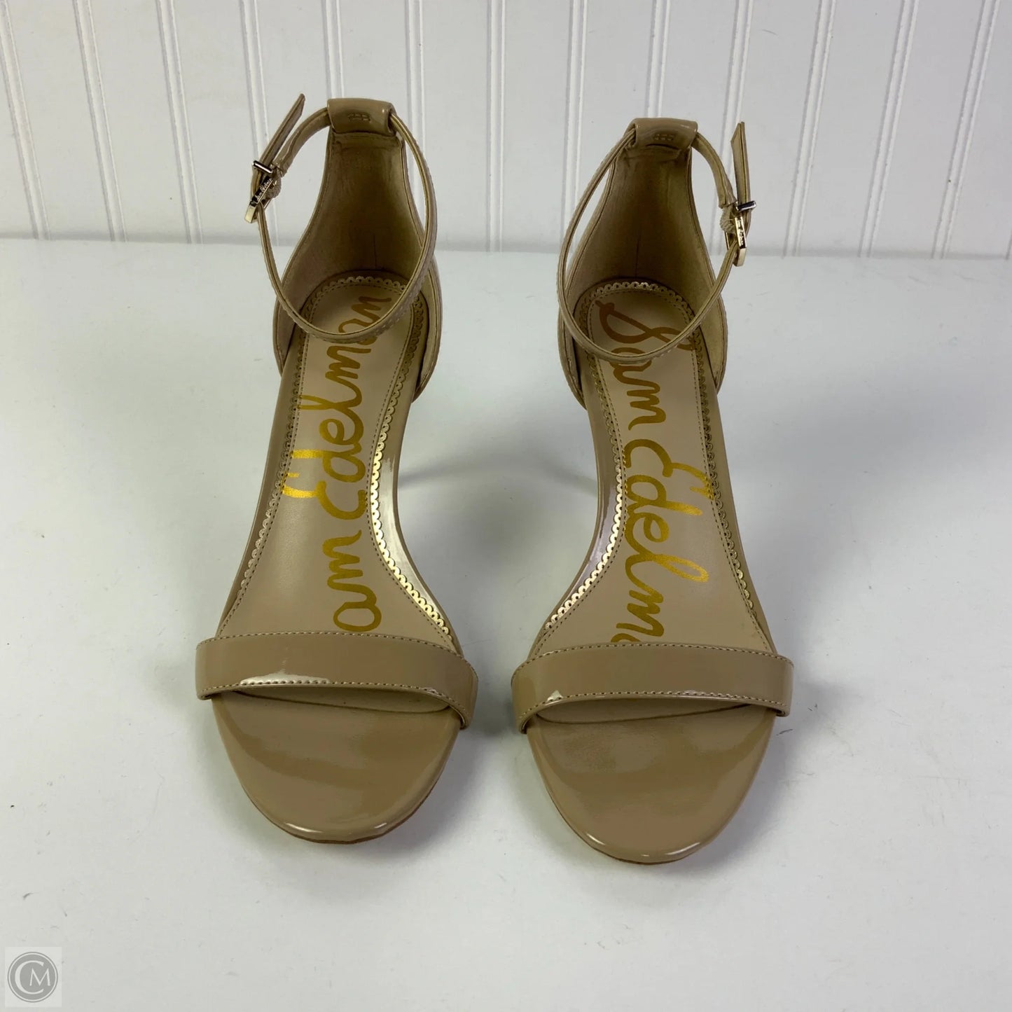 Sandals Heels Stiletto By Sam Edelman In Tan, Size: 8.5