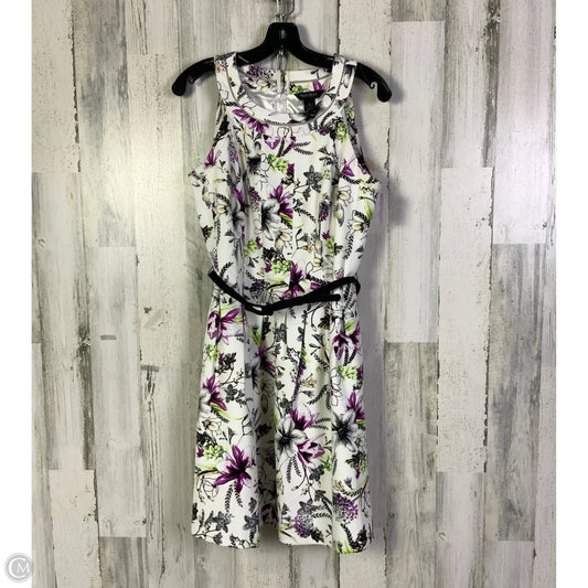 Dress Work By White House Black Market In Purple & White, Size: M