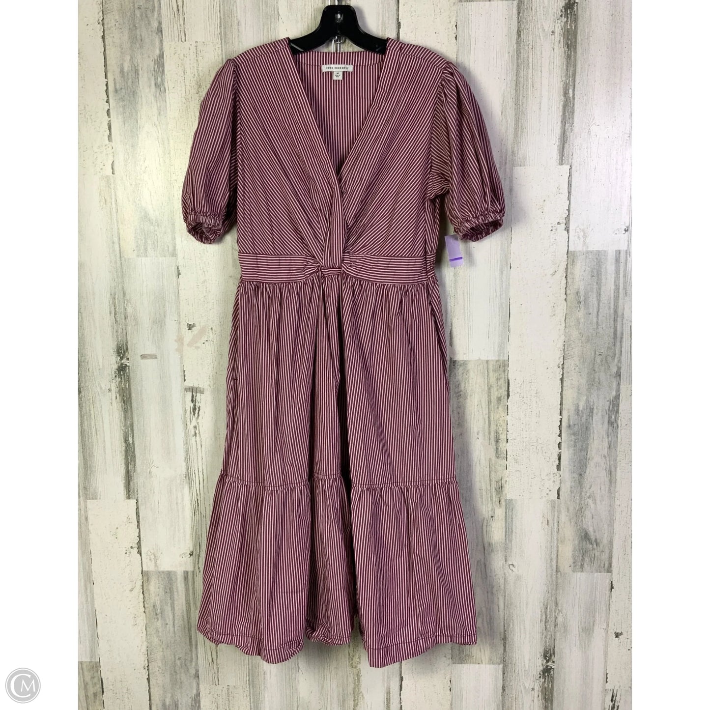 Dress Casual Midi By Free Assembly In Pink & Red, Size: M