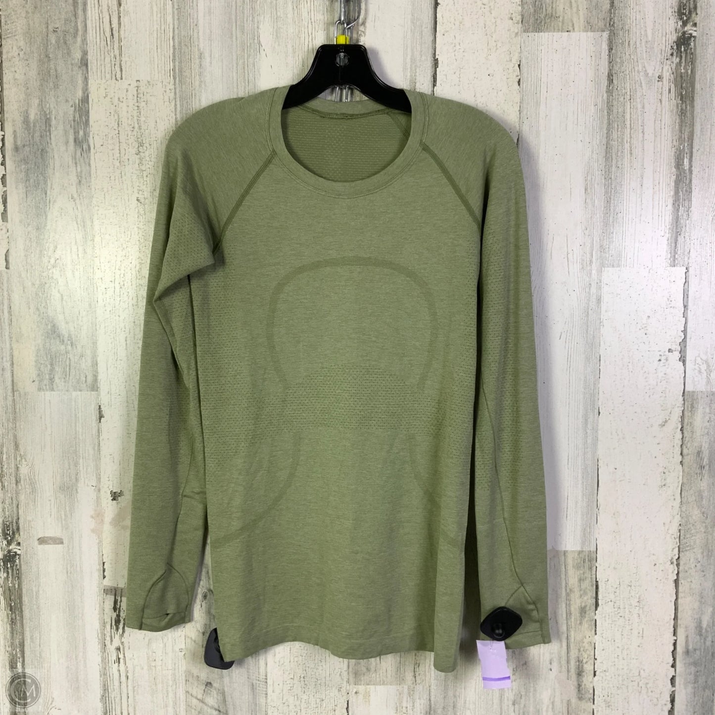 Athletic Top Long Sleeve Crewneck By Lululemon In Green, Size: 6