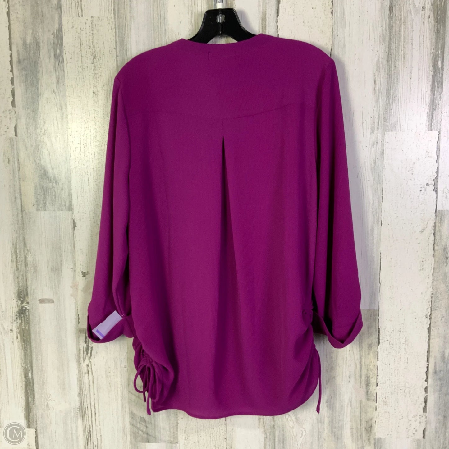 Blouse 3/4 Sleeve By Roz And Ali In Purple, Size: L
