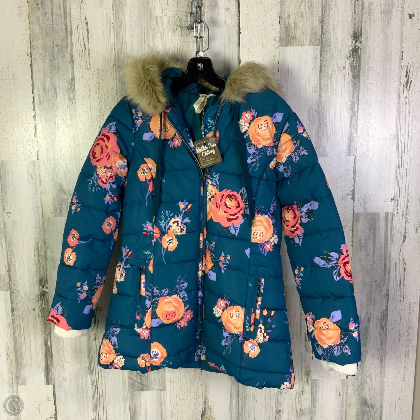 Coat Parka By Matilda Jane In Blue & Pink, Size: Xs