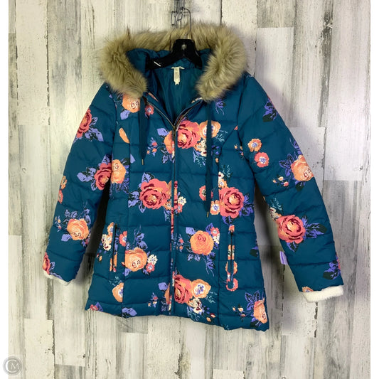 Coat Parka By Matilda Jane In Blue & Pink, Size: S