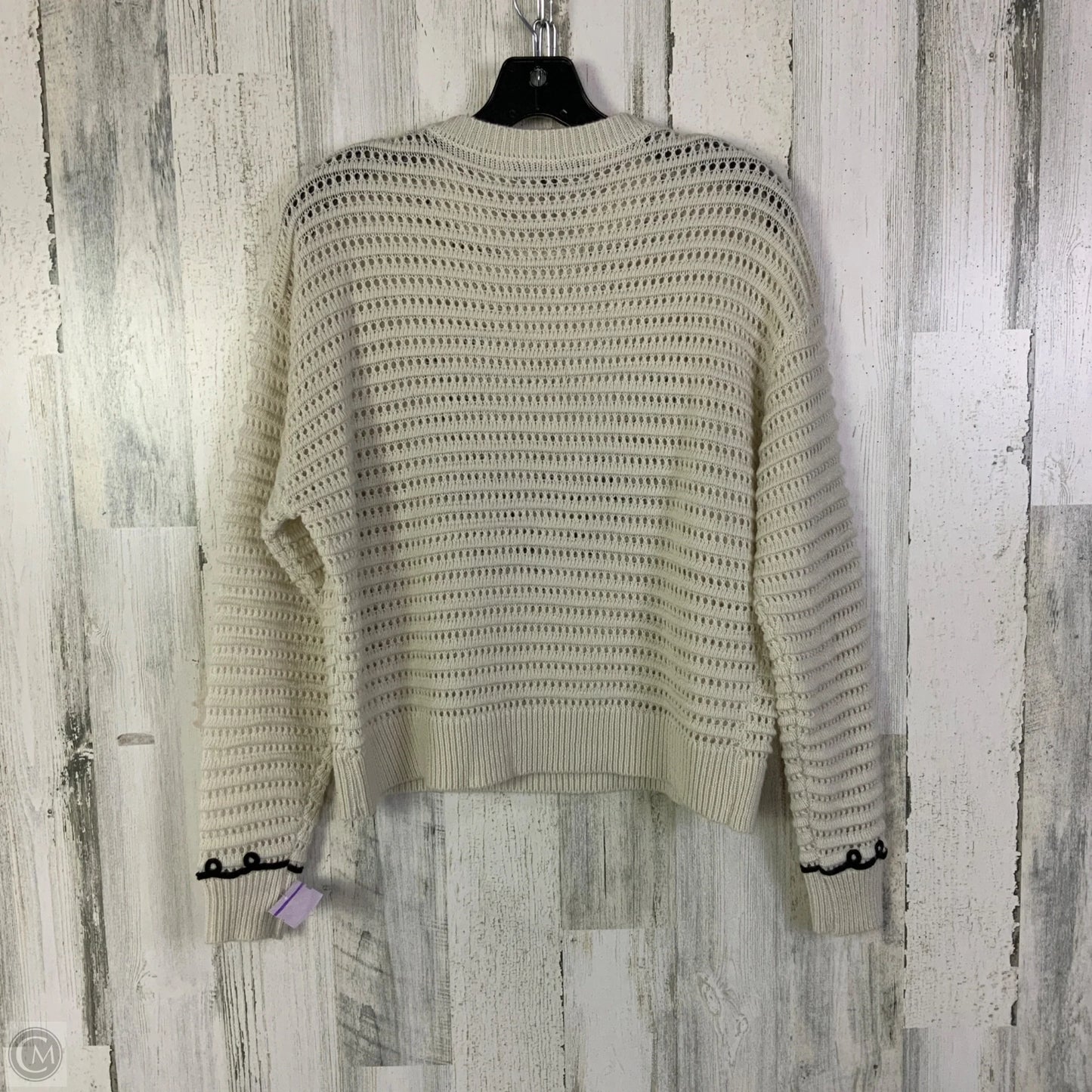 Sweater By Clothes Mentor In Black & Cream, Size: S