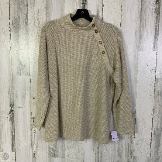Sweater By Chicos In Tan, Size: L