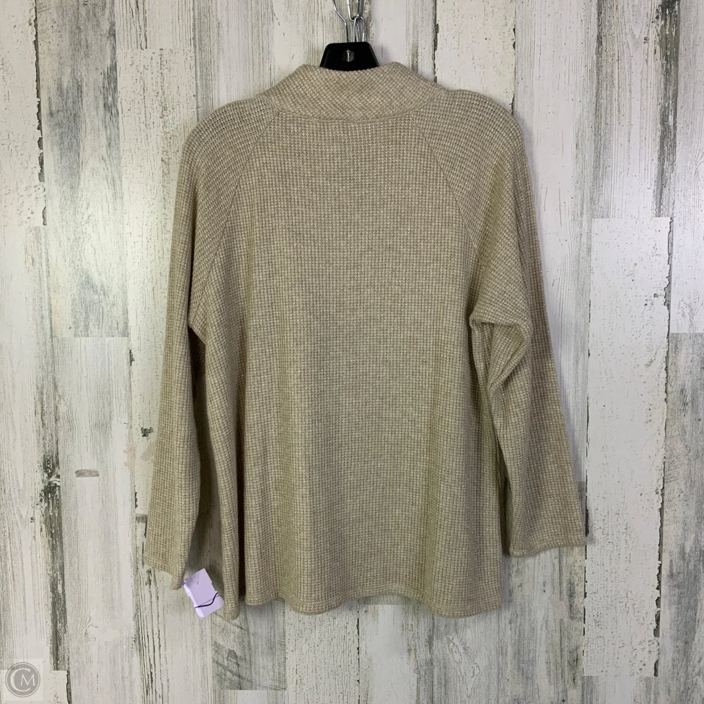 Sweater By Chicos In Tan, Size: L
