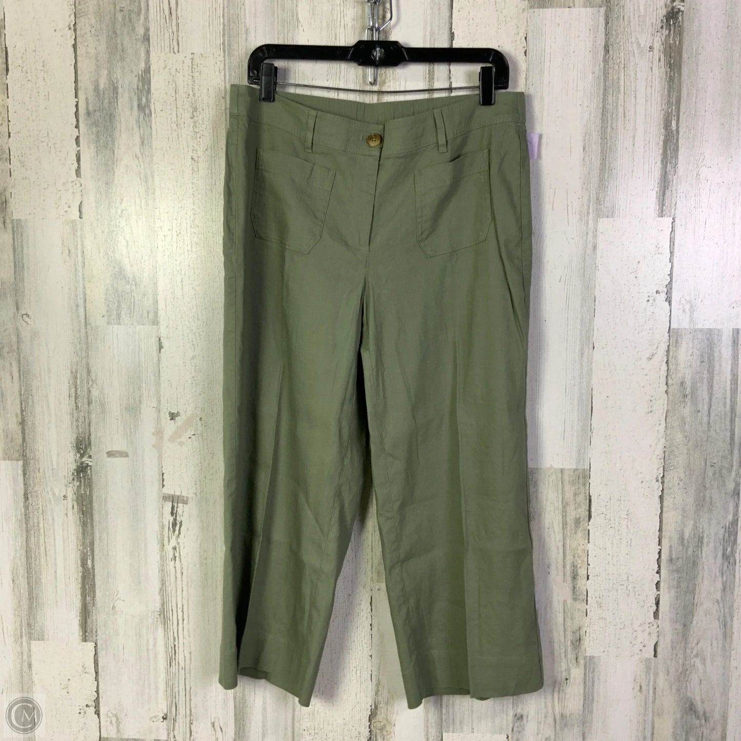 Pants Linen By J. Jill In Green, Size: 8p