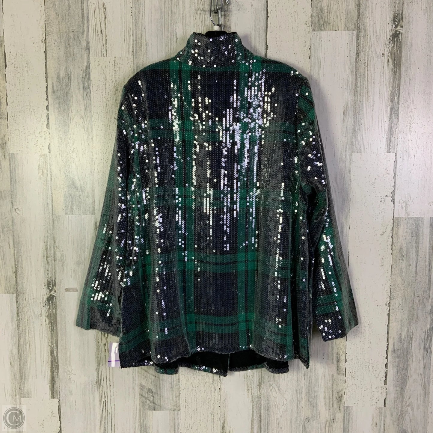 Jacket Other By Foxcroft In Blue & Green, Size: 1x