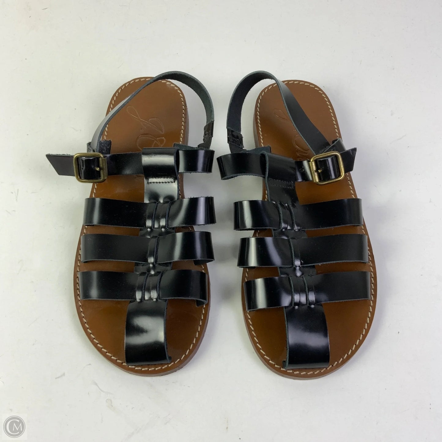 Sandals Flats By J. Crew In Black, Size: 8