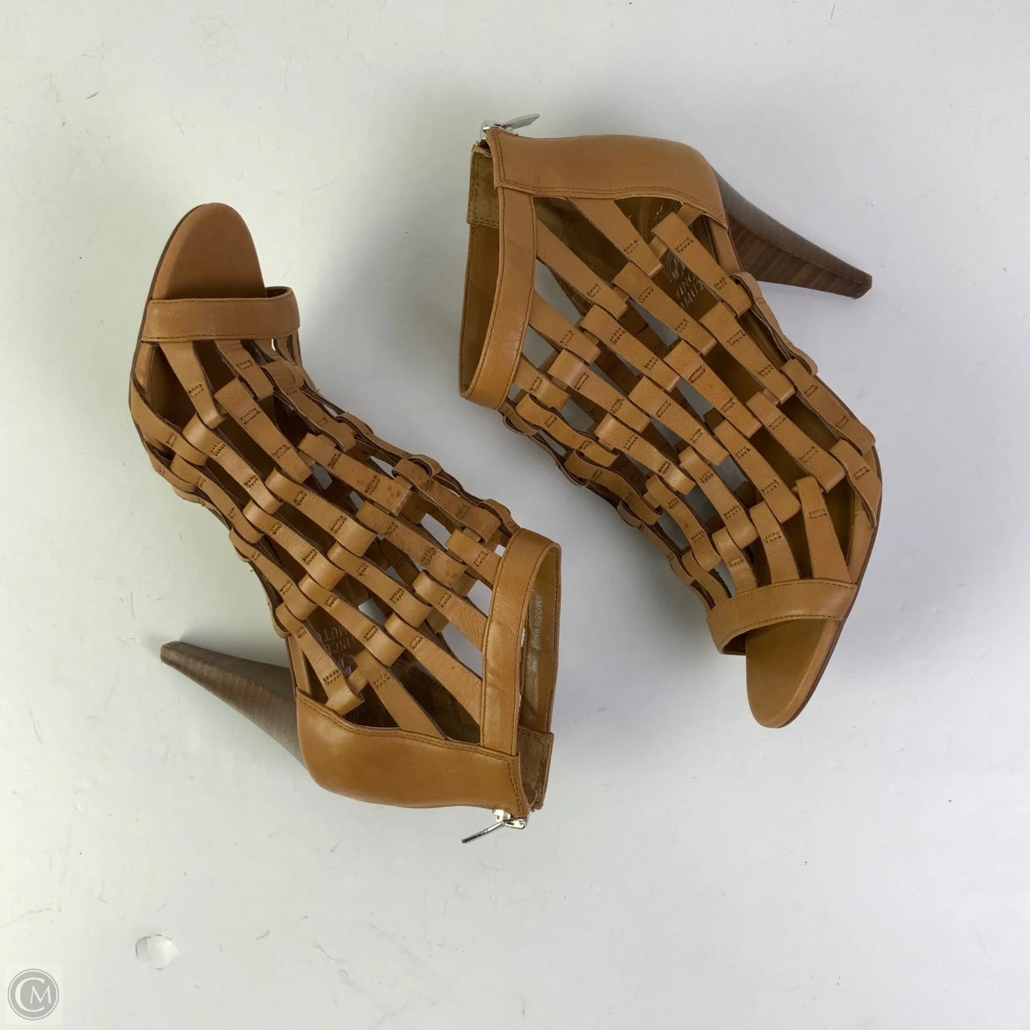 Sandals Heels Stiletto By Vince Camuto In Brown, Size: 8