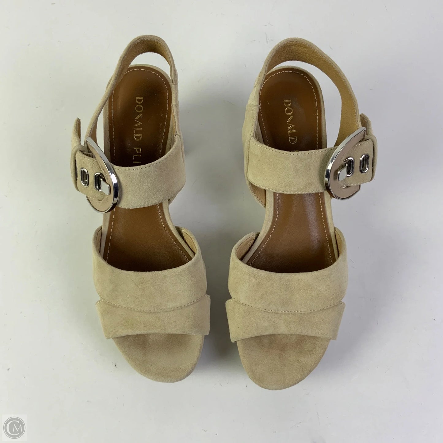 Sandals Heels Block By Donald Pliner In Tan, Size: 6