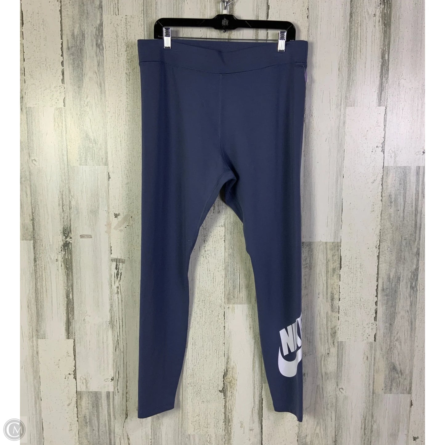 Athletic Leggings By Nike Apparel In Blue, Size: Xl