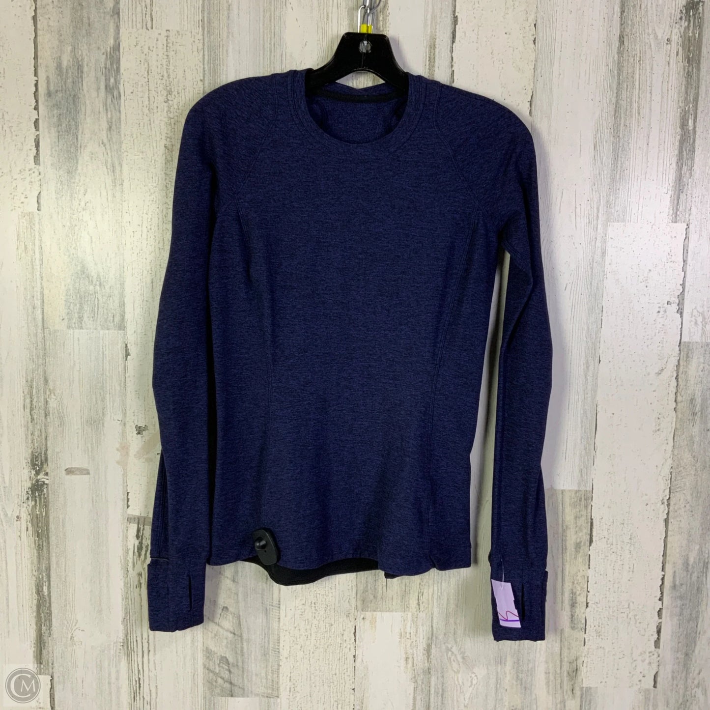 Athletic Top Long Sleeve Crewneck By Lululemon In Blue, Size: 6