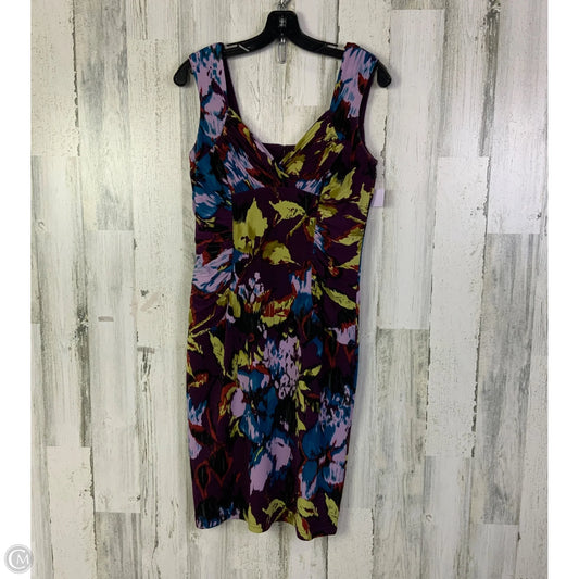 Dress Work By Adrianna Papell In Purple, Size: M