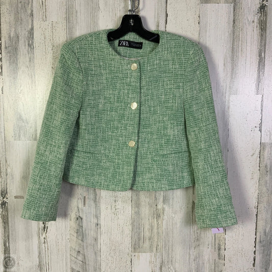 Blazer By Zara In Green & White, Size: Xs