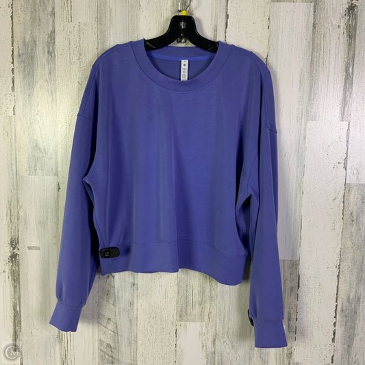 Athletic Sweatshirt Crewneck By Lululemon In Blue, Size: 8