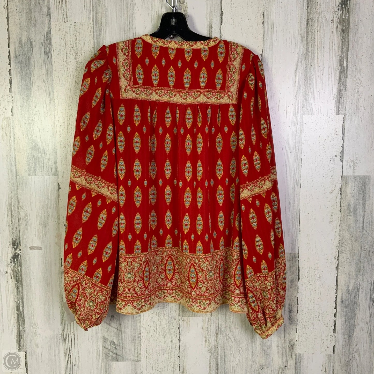 Blouse Long Sleeve By Rose And Olive In Orange, Size: L