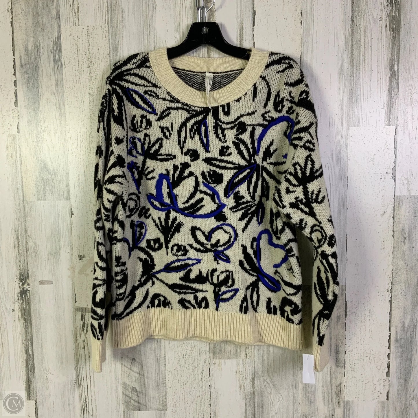 Sweater By Anthropologie In Black & Tan, Size: M