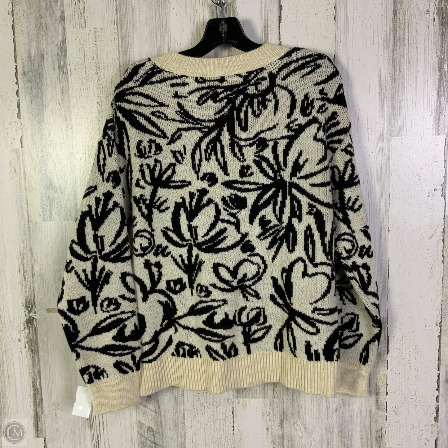 Sweater By Anthropologie In Black & Tan, Size: M