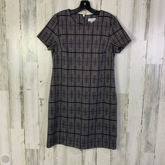 Dress Work By Calvin Klein In Grey & Red, Size: L