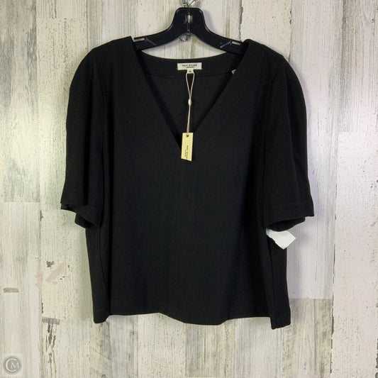 Top Short Sleeve By Max Studio In Black, Size: Xl