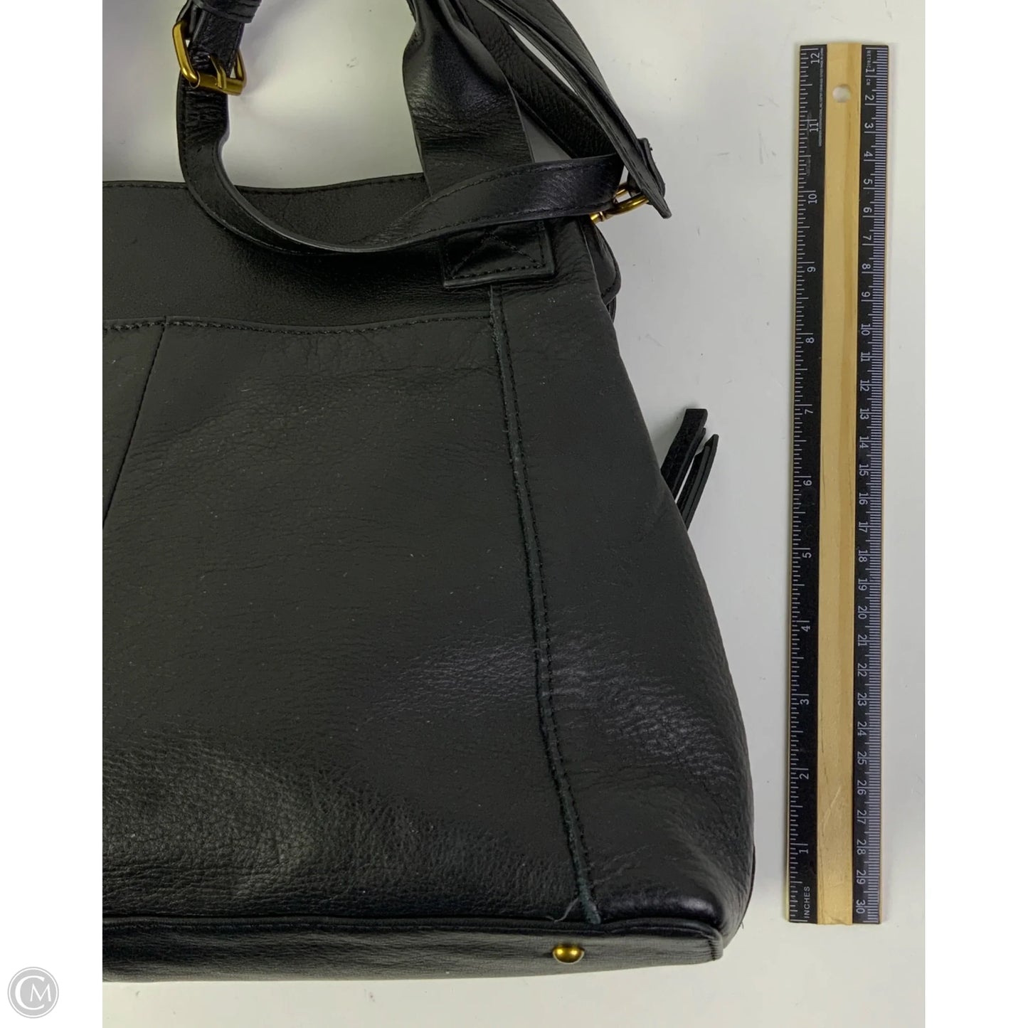 Handbag Leather By Clothes Mentor, Size: Medium