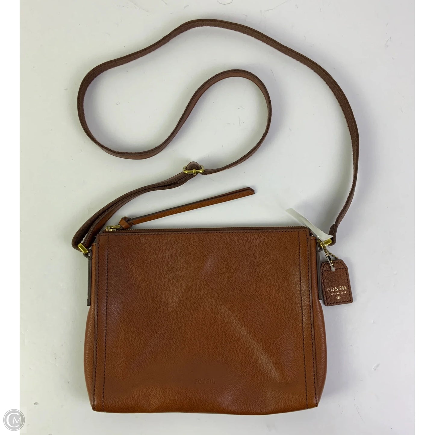 Crossbody Leather By Fossil, Size: Small