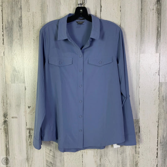 Top Long Sleeve By Eddie Bauer In Blue, Size: M