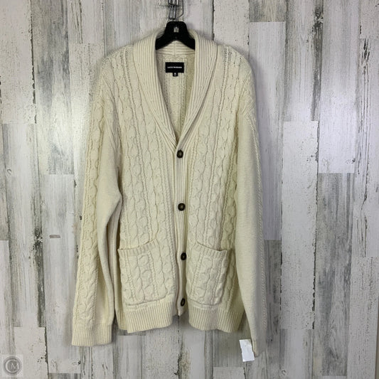 Sweater Cardigan By Lucky Brand In Cream, Size: Xxl