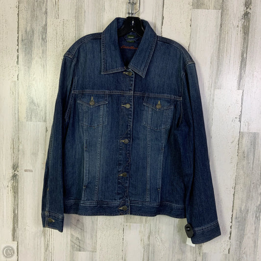 Jacket Denim By Eddie Bauer In Blue Denim, Size: Xxl