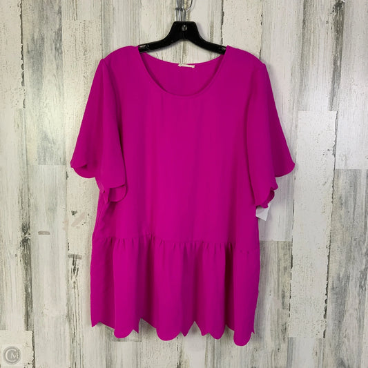 Top Short Sleeve By Jodifl In Pink, Size: 3x